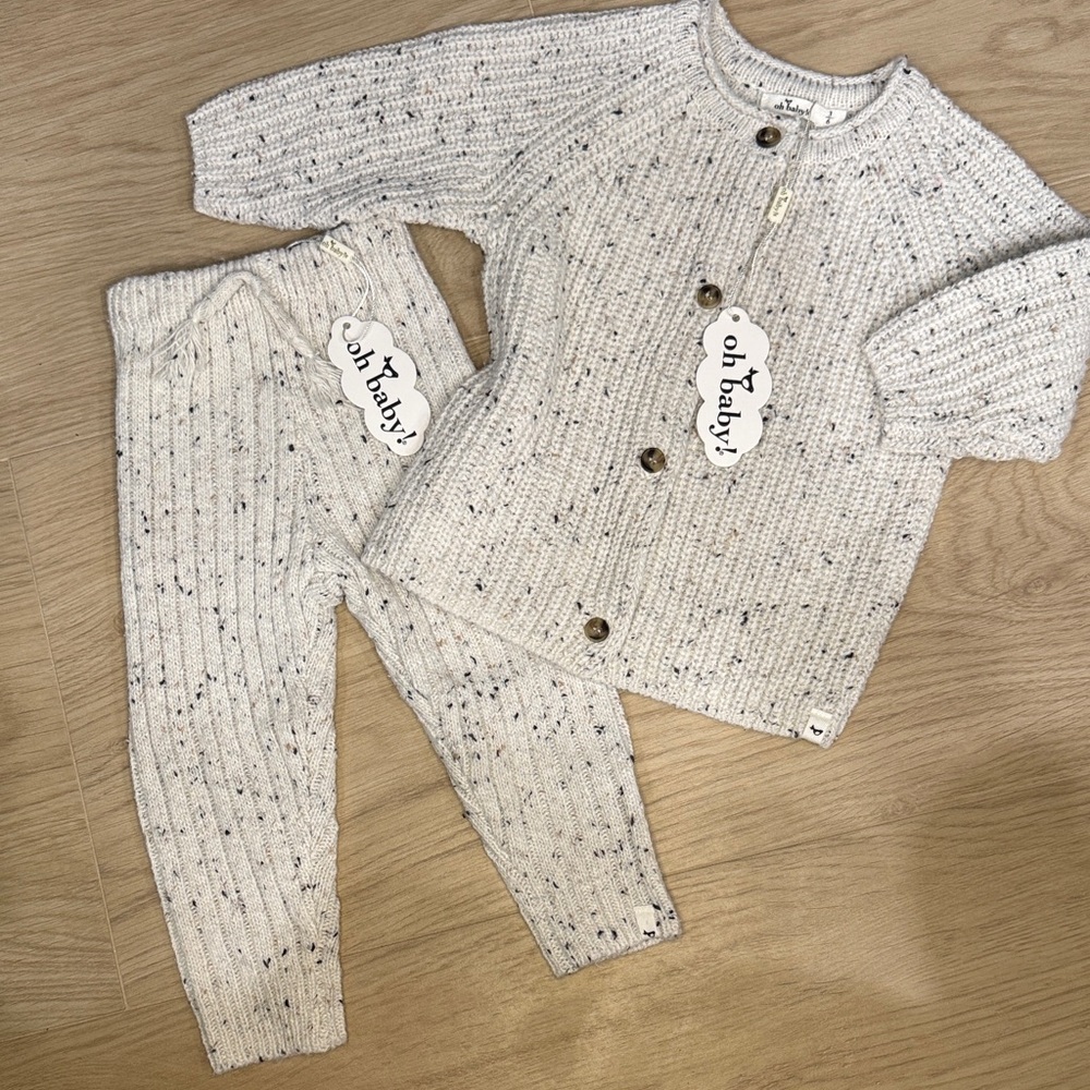 Cream knitted 2 piece
